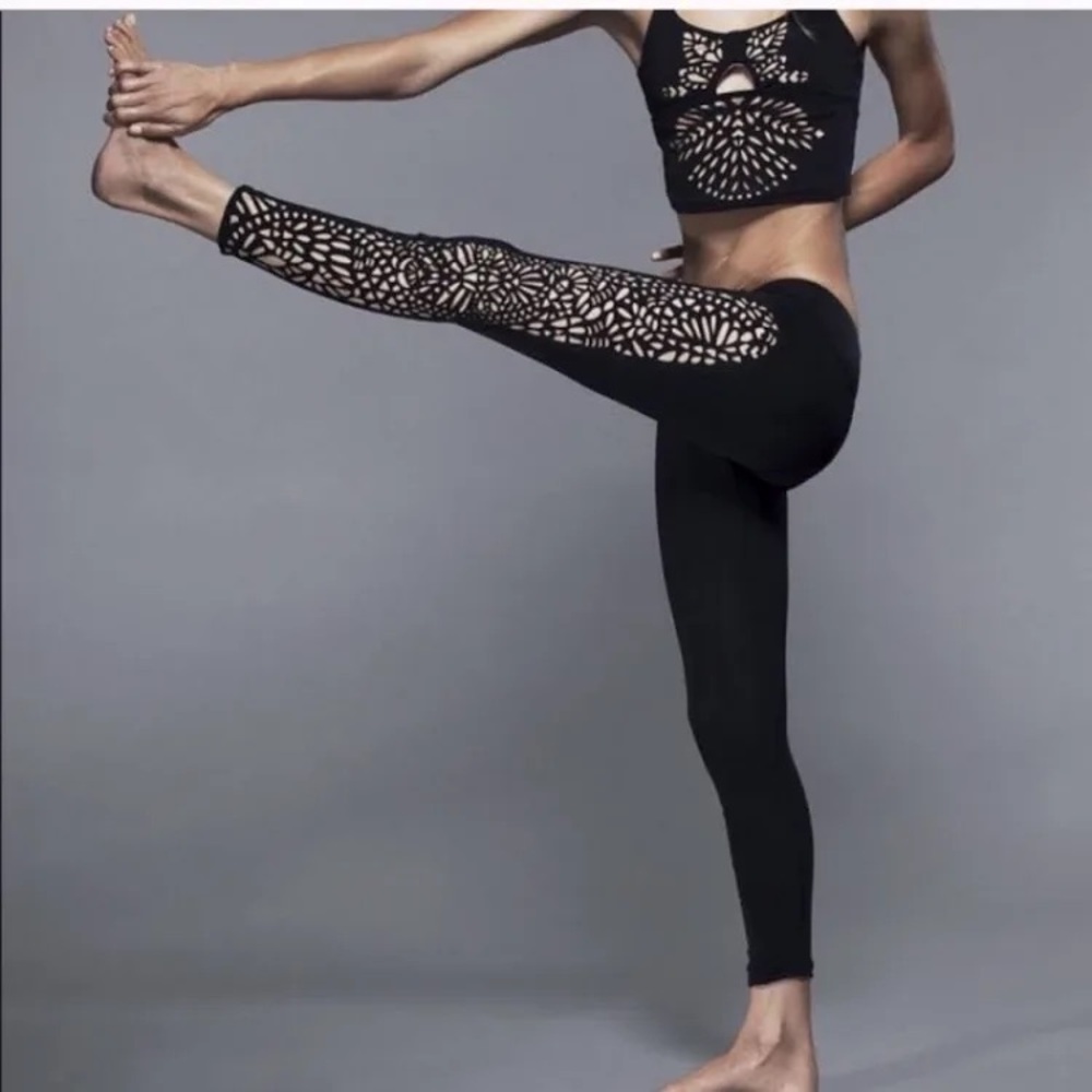 NEW Blue Life / Planet Blue Lasercut Workout Leggings - Large